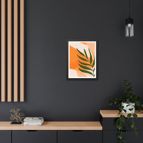 Agora 4 - Tropical Leaf Framed Poster | Modern Wall Art for Home Decor