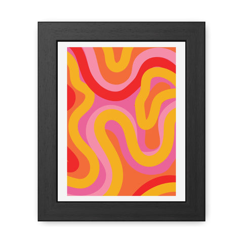 Natural Formation 5 - Vibrant Abstract Framed Poster - Funky Wall Art for Home Decor