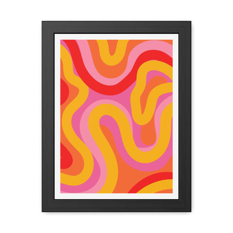 Natural Formation 5 - Vibrant Abstract Framed Poster - Funky Wall Art for Home Decor