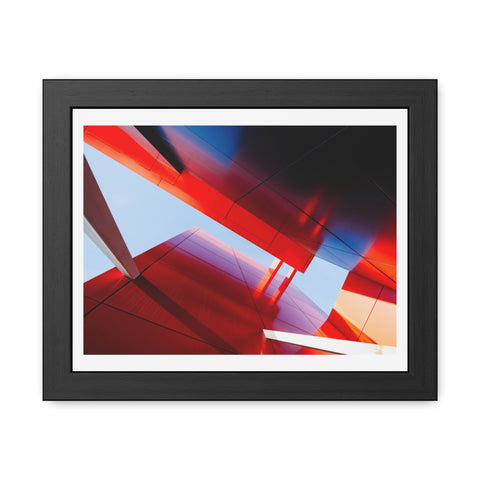 Red Architecture - Modern Framed Art Posters - Abstract Red Architecture Wall Decor