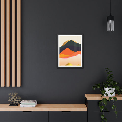 South 5 - Elegant Mountain Landscape Framed Poster - Modern Art for Home Decor