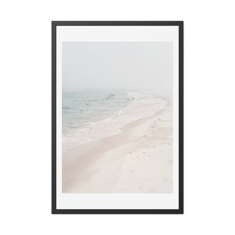 Silent Beach - Serene Coastal Framed Poster | Beach Wall Art Decor for Home & Office