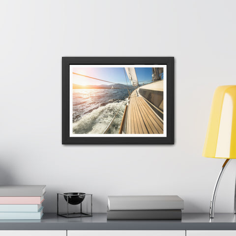 Sailing - Framed Poster - Nautical Wall Art for Beach Lovers & Boaters