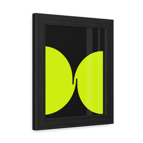 Modernica 4 - Modern Minimalist Framed Poster - Bold Green Abstract Art