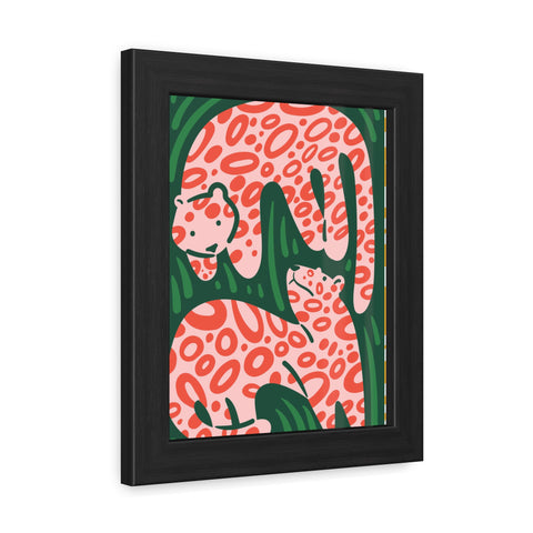 Amazon 2 - Stylish Framed Poster – Vibrant Jungle Theme with Leopard Design