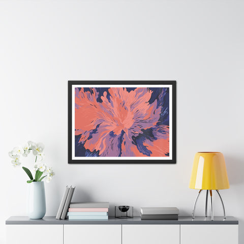 Florescent - Abstract Floral Framed Poster – Modern Wall Art for Home Décor