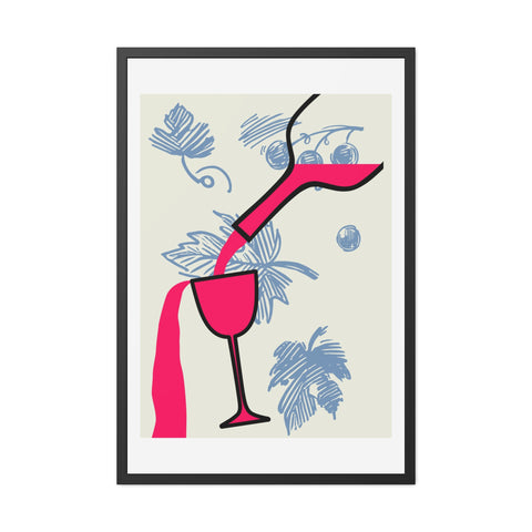 Wine Country 9 - Tropical Cocktail Framed Poster - Vibrant Wall Art for Home Decor