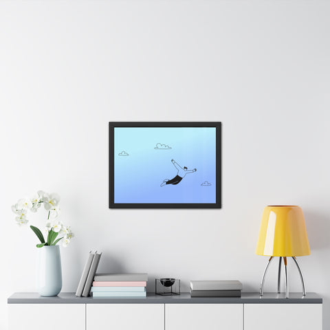 Falling for you - Dreamy Freedom Framed Poster - Inspirational Art for Home Decor