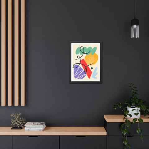 Kurian 3 - Abstract Geometric Framed Poster - Modern Wall Art for Home Décor