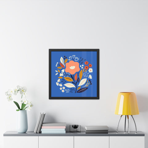 Bloom 2 - Vibrant Floral Framed Poster - Colorful Wall Art for Home Decor