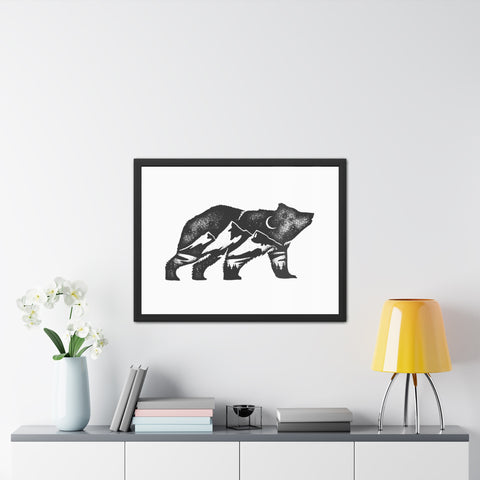 Mountain Bear - Framed Poster – Nature-Inspired Wall Art for Outdoor Enthusiasts