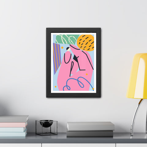 Kurian 8 - Abstract Hand Framed Poster - Modern Art for Home Décor