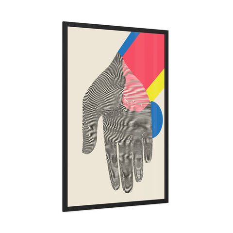 Cristobal 3 - Modern Art Framed Poster - Abstract Hand Design for Stylish Home Décor