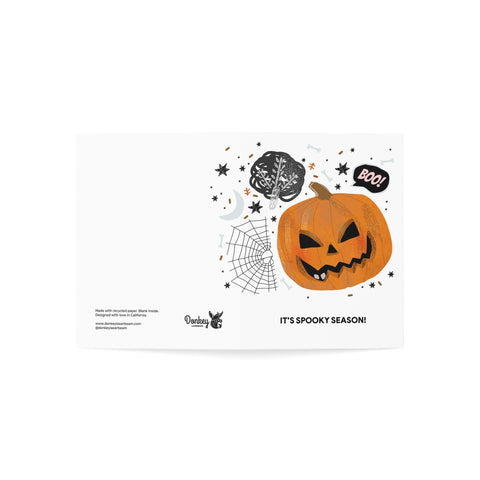 Halloween Pumpkin Greeting Card — Halloween / Holiday Greeting Card - Illustrated, Funny, Snarky, Modern