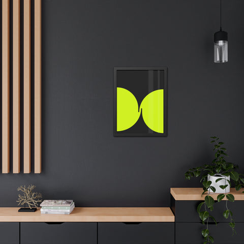 Modernica 4 - Modern Minimalist Framed Poster - Bold Green Abstract Art