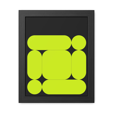Modernica 3 - Modern Abstract Framed Poster - Vibrant Geometric Wall Art