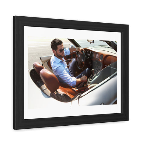 Hop in - Luxury Car Enthusiast Framed Poster - Stylish Wall Art for Home or Office