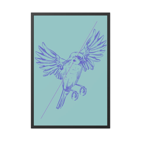 Wings 4 - Blue Bird Framed Poster - Elegant Wall Art for Home Decor