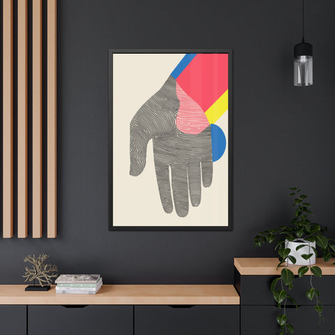 Cristobal 3 - Modern Art Framed Poster - Abstract Hand Design for Stylish Home Décor