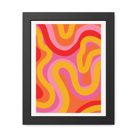 Natural Formation 5 - Vibrant Abstract Framed Poster - Funky Wall Art for Home Decor