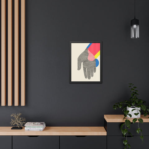 Cristobal 3 - Modern Art Framed Poster - Abstract Hand Design for Stylish Home Décor