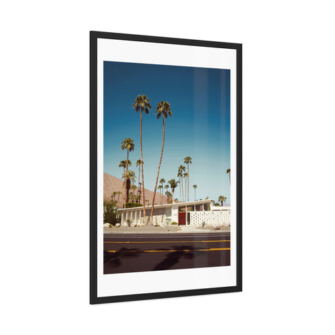 Palm Springs 2 - Vintage Palm Tree Framed Poster - Mid-Century Modern Wall Art