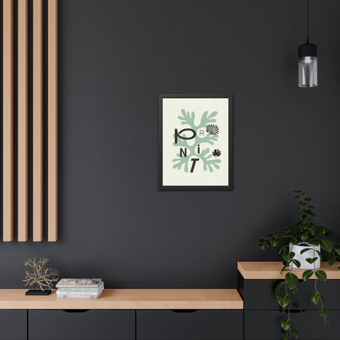 Just a Print - Modern Botanical Framed Poster – Stylish Home Decor with ‘PRINT’ Design
