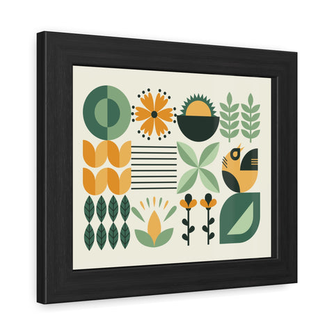 Farmhouse 1 - Botanical Framed Poster Art - Modern Home Decor for Nature Lovers