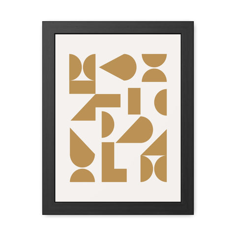 Crown 4 - Modern Geometric Framed Poster - Minimalist Art for Home Decor