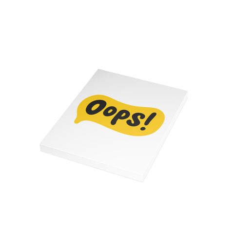 Oops! Apology Greeting Card — Apology Greeting Card - Illustrated, Funny, Snarky, Modern