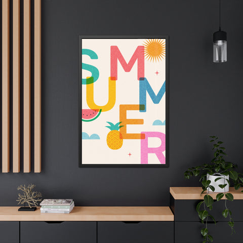 Summer 1 - Colorful Summer Framed Poster - Vibrant Tropical Wall Art