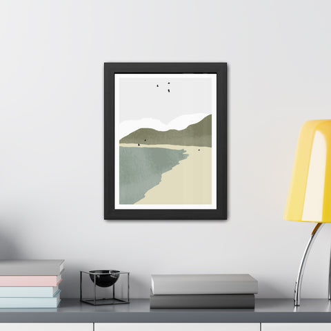 North 1 - Modern Coastal Framed Poster - Minimalist Beach Wall Art