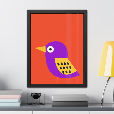 Childrana 6 - Colorful Bird Framed Poster - Vibrant Wall Art for Kids' Rooms