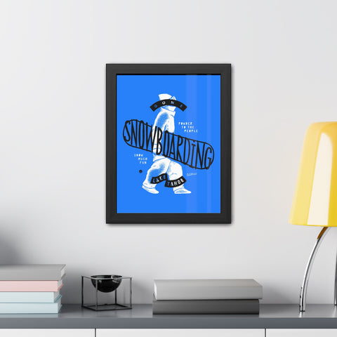Gone Snowboarding Framed Poster - Fun Winter Decor for Ski Lovers