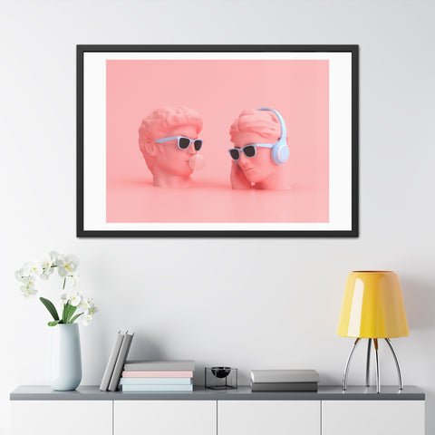 Popped - Trendy Framed Posters - Retro Vibes with Stylish Heads & Headphones