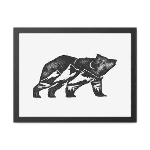 Mountain Bear - Framed Poster – Nature-Inspired Wall Art for Outdoor Enthusiasts