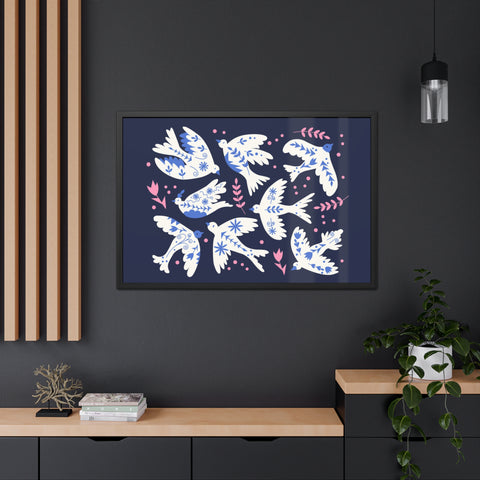 White Doves - Framed Print