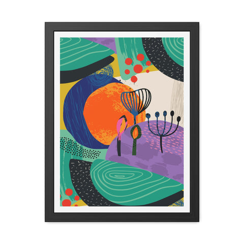 Ericsson 3 - Abstract Framed Poster - Colorful Contemporary Wall Art