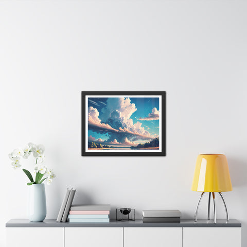 Cloudscape - Serene Landscape Framed Poster - Ideal for Home Decor & Gifting