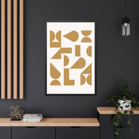 Crown 4 - Modern Geometric Framed Poster - Minimalist Art for Home Decor