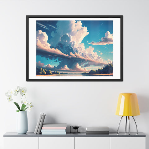 Cloudscape - Serene Landscape Framed Poster - Ideal for Home Decor & Gifting
