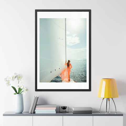 On the boat 1 - Sailing Dream Framed Poster - Nautical Wall Art for Ocean Lovers