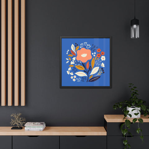 Bloom 2 - Vibrant Floral Framed Poster - Colorful Wall Art for Home Decor