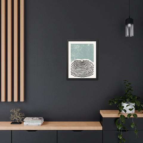 Ink Block 3 - Minimalist Framed Poster Art - Modern Abstract Line Design Decor