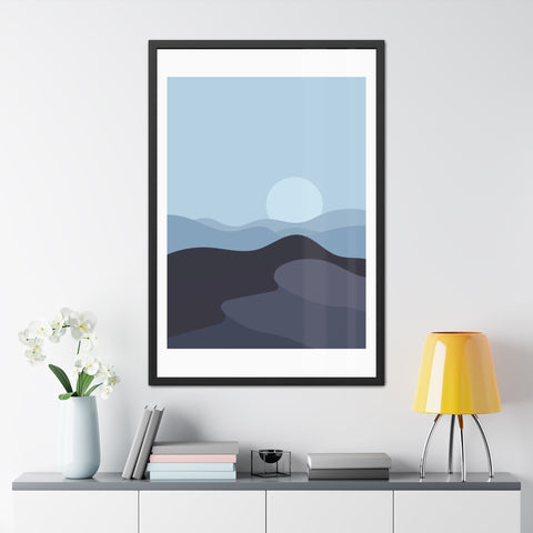 Desert Sun 4 - Serene Landscape Framed Poster – Aesthetic Wall Art for Modern Homes