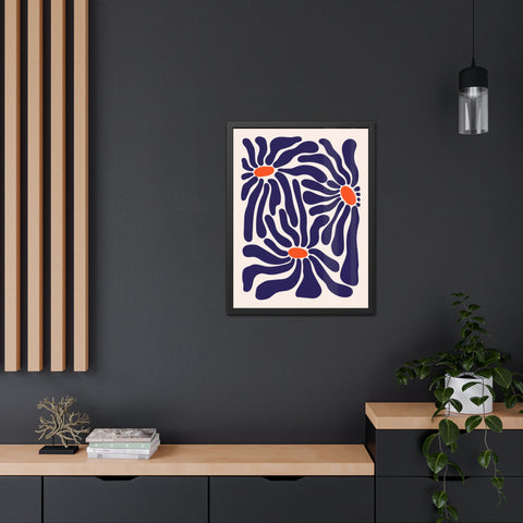 Florish 3 - Modern Floral Framed Poster - Vibrant Home Decor