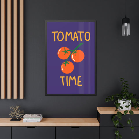 Tomato Time Framed Poster - Bright and Playful Kitchen Decor