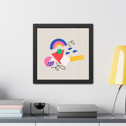 Cluster 3 - Abstract Framed Poster Art - Modern Decor for Home & Office