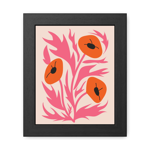 Marinda 3 - Vibrant Floral Framed Poster - Modern Art Print for Home Decor