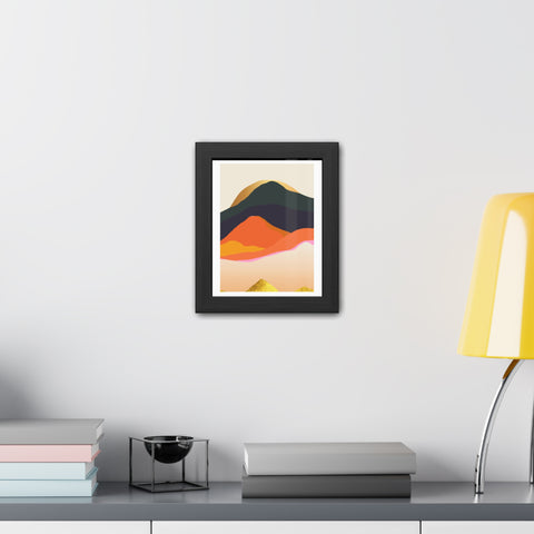 South 5 - Elegant Mountain Landscape Framed Poster - Modern Art for Home Decor